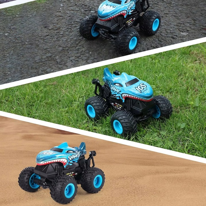 ZDALNIE STEROWANE AUTO REKIN MONSTER TRUCK RC Z MUZYKĄ LED 2.4GHZ OBRÓT 360