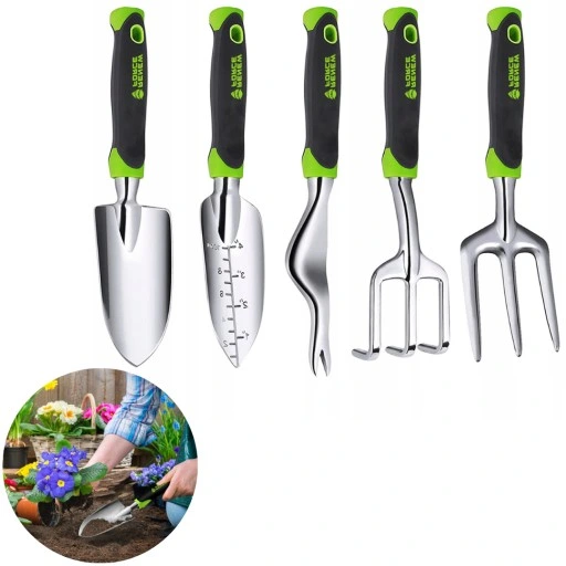 ZESTAW 5 SZTUK NARZĘDZIA DO OGRODU KOMPLET OGRODNIKA