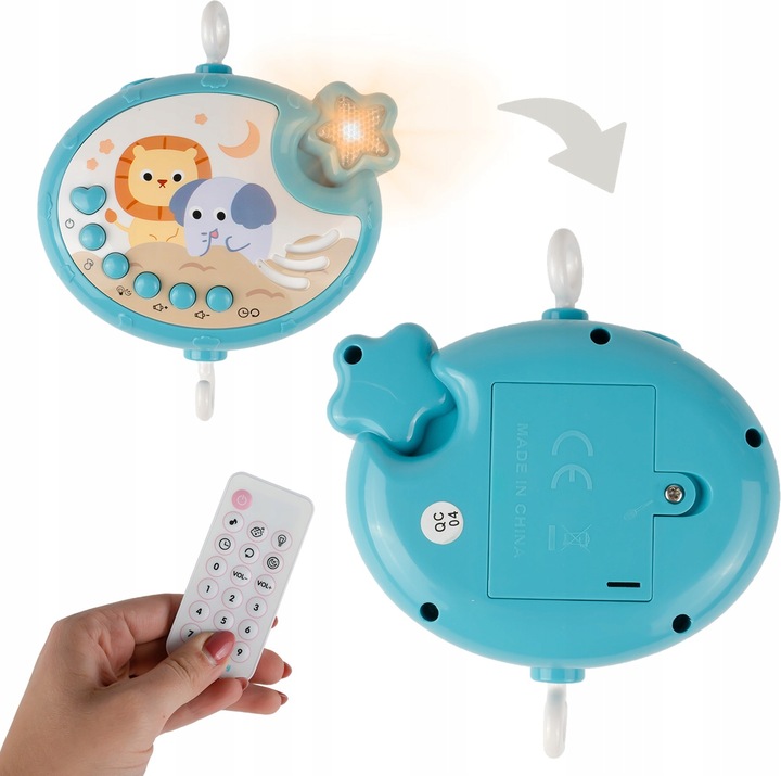 KARUZELKA KARUZELA NAD ŁÓŻECZKO DZIECIĘCA POZYTYWKA PROJEKTOR PILOT TIMER