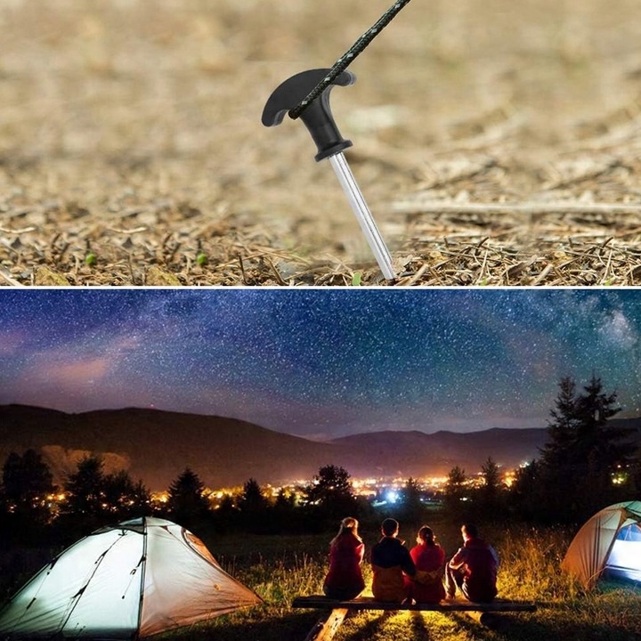 ŚLEDZIE NAMIOTOWE DO NAMIOTÓW MARKIZ I DEKORACJI KPL 12SZT ŻELAZNE I TRWAŁE