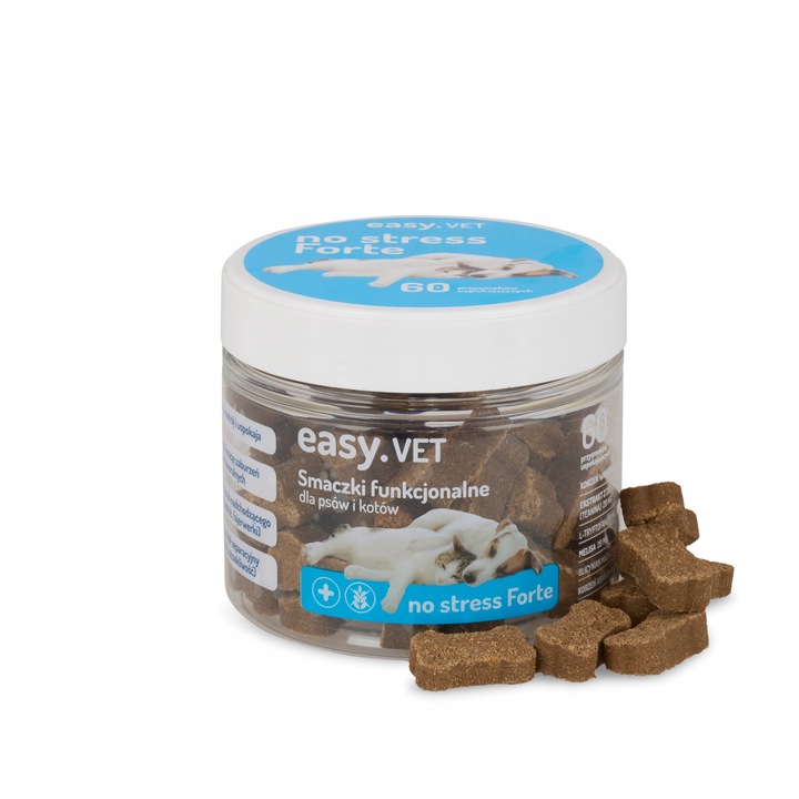 NA STRES, smaczki funkcjonalne dla psa i kota, 60szt., no stress Forte