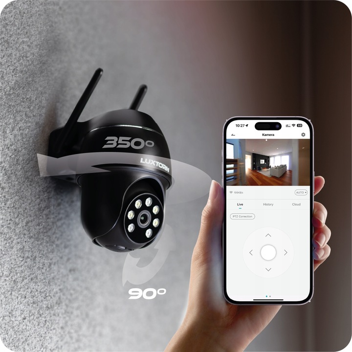 Kamera Zewnętrzna Obrotowa IP WIFI 5MPx 2880x1620 ZOOM x5 LUXTORN 2K