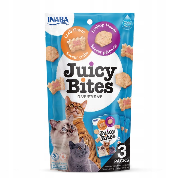 INABA CAT JUICY BITES Przysmaki dla Kota ZESTAW 5 SMAKÓW 5 opak. (3x11,3g)