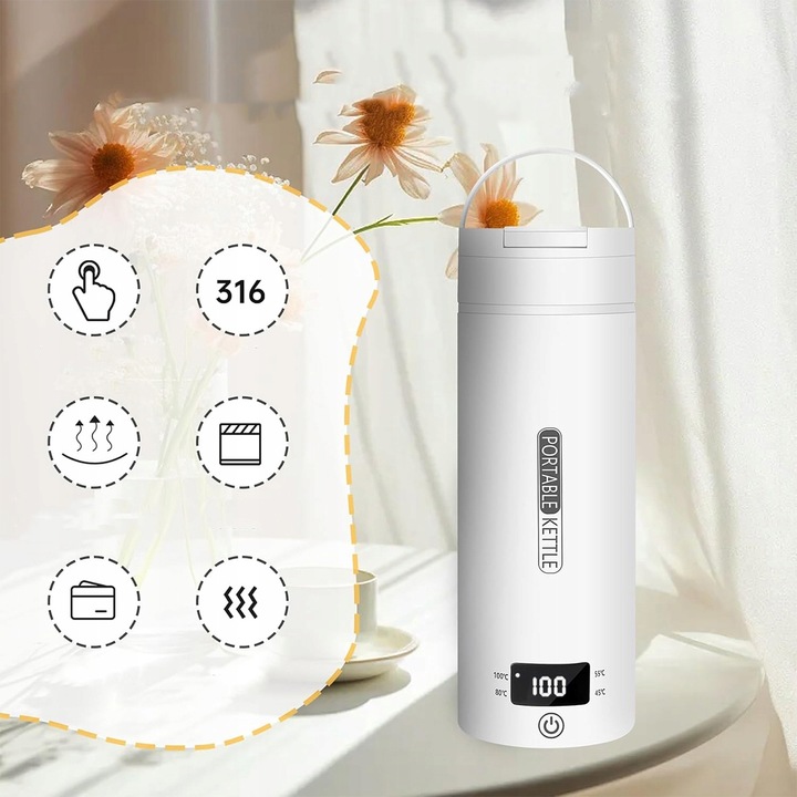 ELEKTRYCZNY CZAJNIK TURYSTYCZNY PODRÓŻNY 300W 0,5L MAŁY