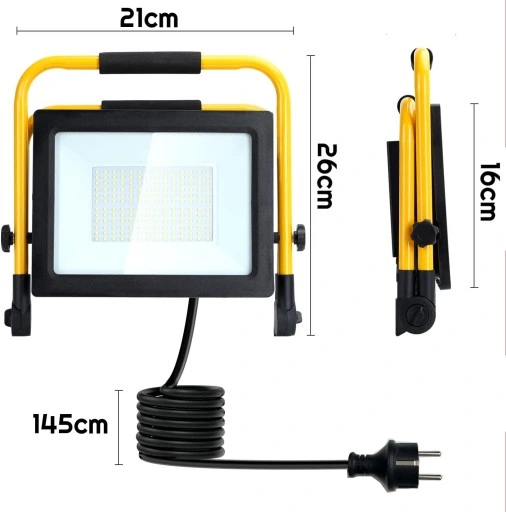 HALOGEN LED 50W Roboczy Budowlany IP65 z Uchwytem