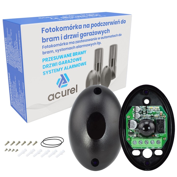 Bariera Podczerwieni Fotokomórka Bramy 12/24V do Bram, do Alarmów IR KR23