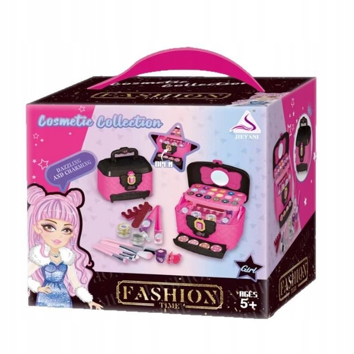 ZESTAW KUFEREK KOSMETYKÓW DO MAKIJAŻU I PAZNOKCI DLA DZIECI PREZENT