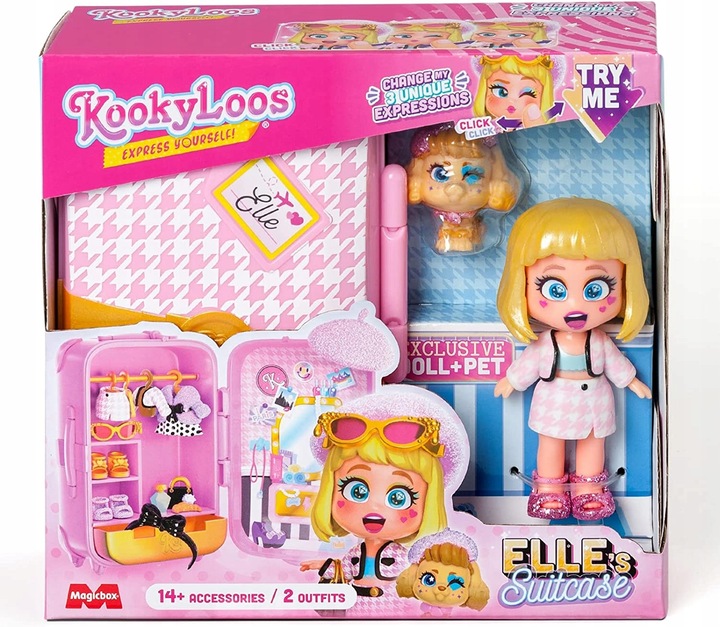 Magicbox KOOKYLOOS S Elle's Suitcase Walizka ELLE Figurka + Zwierzak