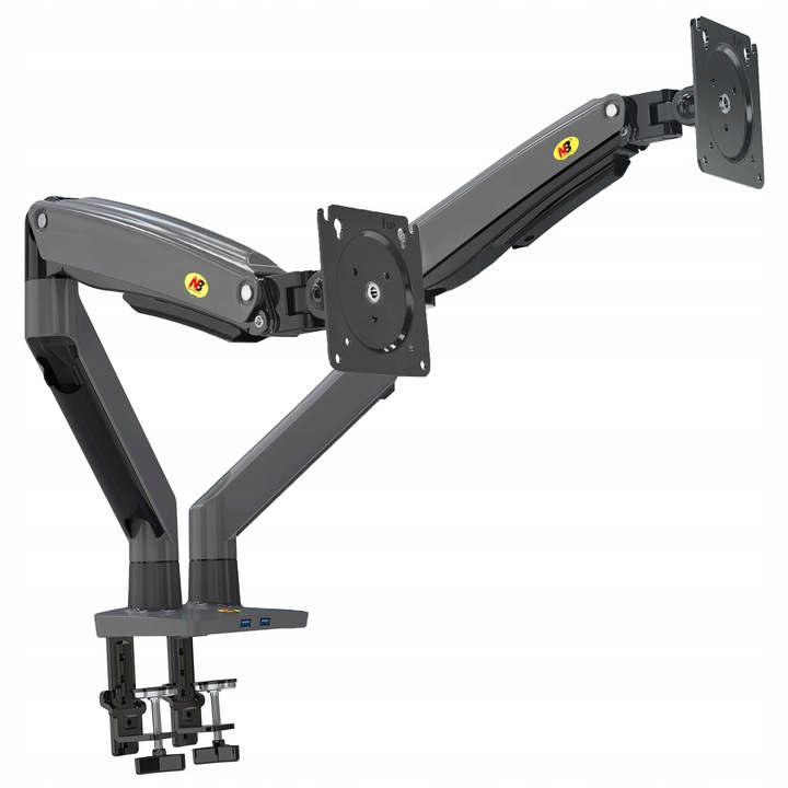 Regulowany Uchwyt Biurkowy na Dwa Monitory 22'-32'