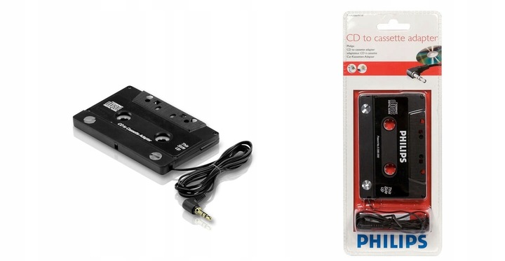 Kaseta z kablem jack przejściówka aux Philips