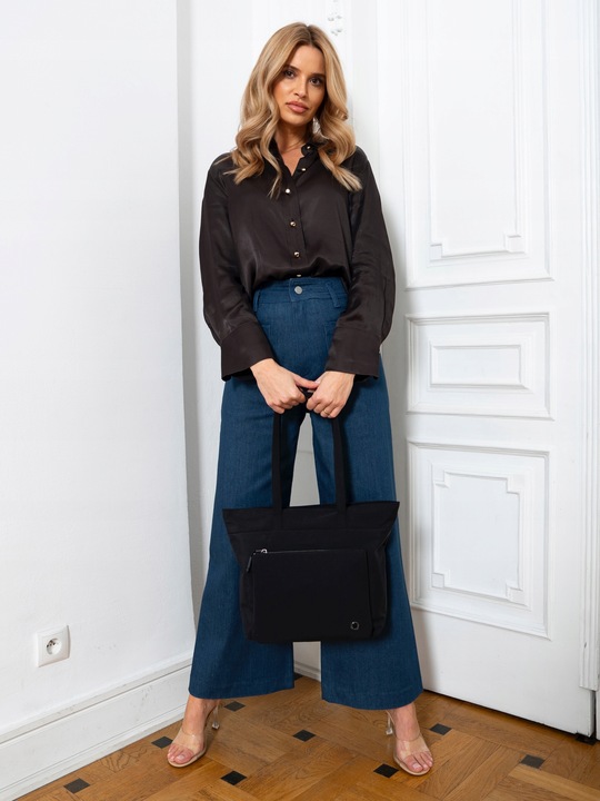 Duża torba shopper bag damska torebka na ramię zakupowa miejska PETERSON