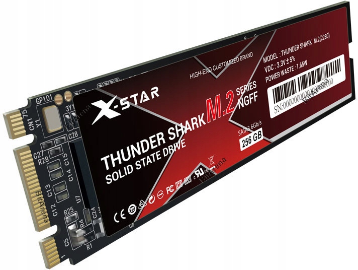 Dysk SSD X-Star Thunder Shark 512GB M.2 SATA / NGFF, 3 w 1: 2280 2260 2242