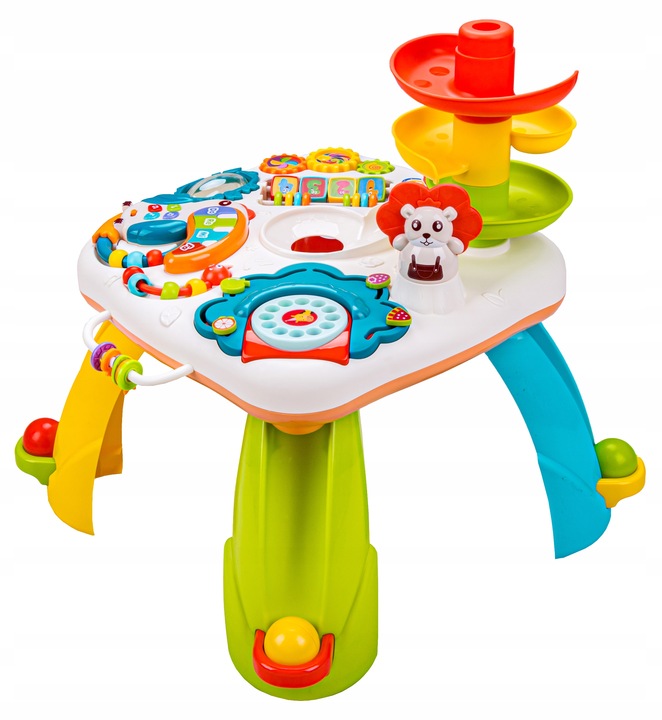 EDUKACYJNY interaktywny STOLIK ORGANKI ZJEŻDŻALNIA PIŁEK PIŁKI Liczydło