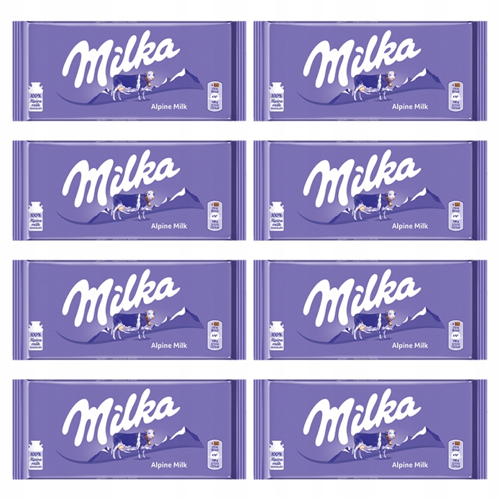 MILKA CZEKOLADA ALPINE MILK 8x100G