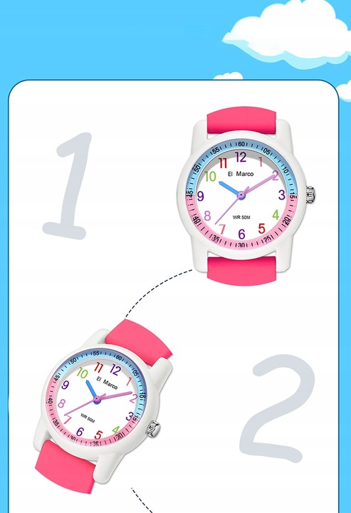 Zegarek Analogowe dla Dzieci w 4+ lat Wodoodporny
