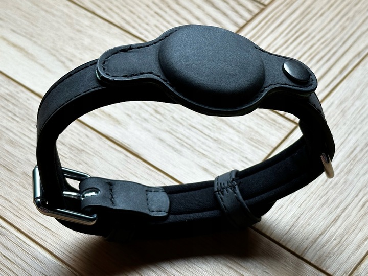 Obroża dla psa Mi Tag Lokalizator AirTag iOS Apple iPhone iPod roz.L Czarna