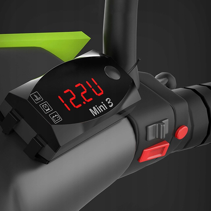 CYFROWY TERMOMETR SAMOCHODOWY ZEGAR DC 12V