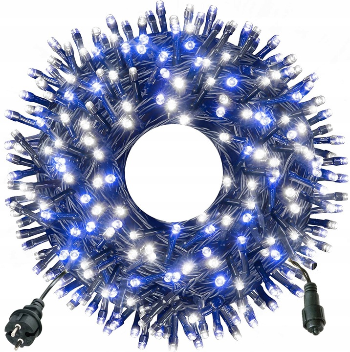 LAMPKI CHOINKOWE 500 LED ZEWNĘTRZNE NIEBIESKIE + FLASH