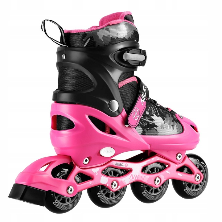 Łyżworolki Rolki Regulowane Rekreacyjne Kauczukowe Kółka Dziewczęce 39-42