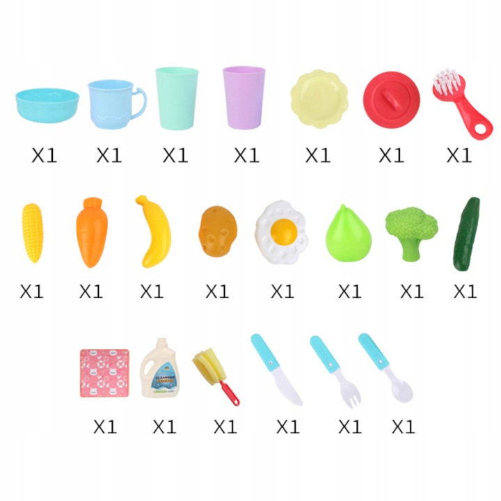 DUŻY ZLEWOZMYWAK AKCESORIA KRAN WODA NOWY KUCHNIA DLA DZIECI ZESTAW PREZENT