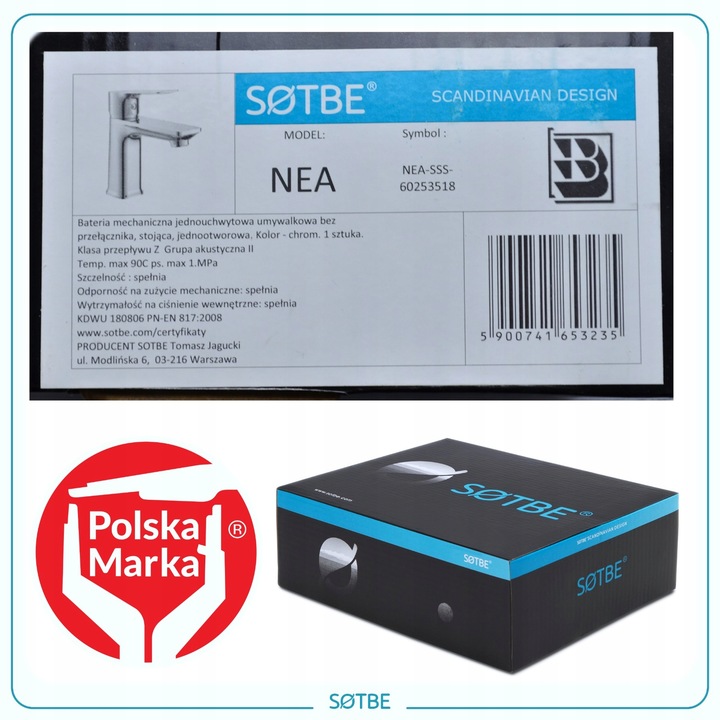 Kran do umywalki stojący bateria do łazienki umywalkowa oszczędna SOTBE