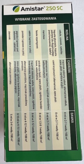 AMISTAR 250 SC preparat grzybobójczy oprysk MIĘCZAK ZGNILIZNA Agrecol 50ml