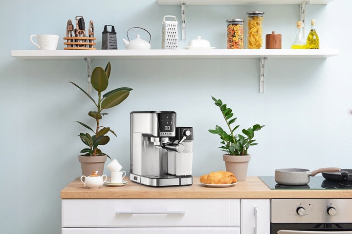 Ekspres ciśnieniowy kolbowy ze spieniaczem AUTOMAT LCD Pompka ULKA 20 BAR