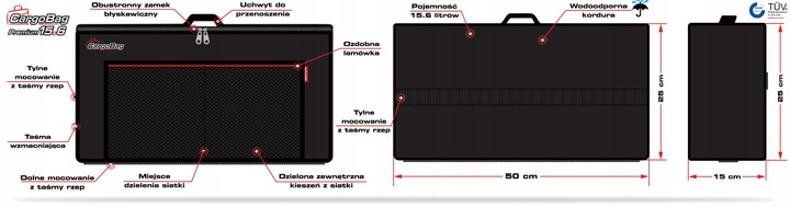 Organizer torba do bagażnika + pokrowiec gaśnicy