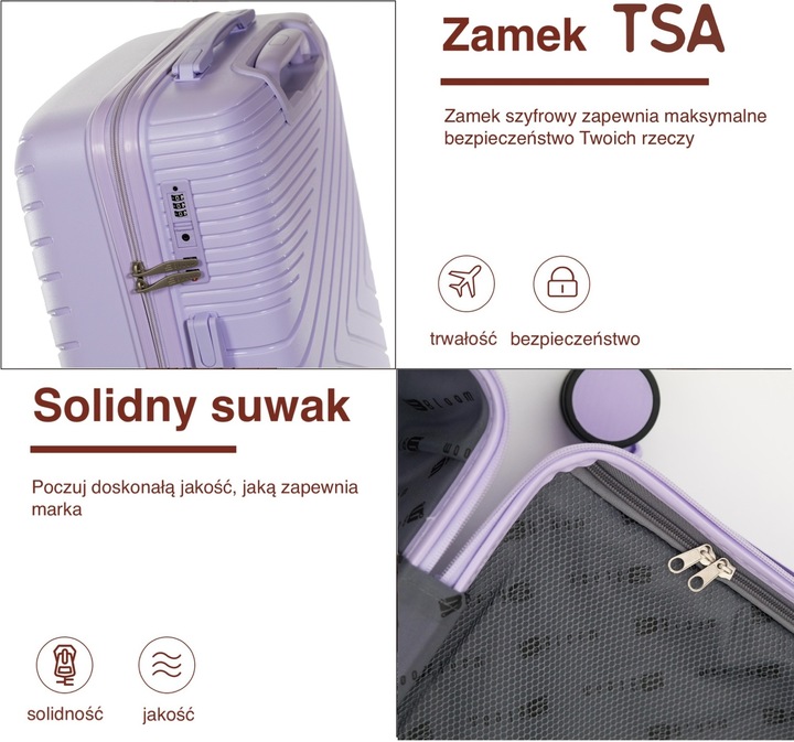 WALIZKA M MAŁA "20" PODRĘCZNA KABINOWA PP NA KÓŁKACH TWARDA BLOOM 6 KOLORÓW