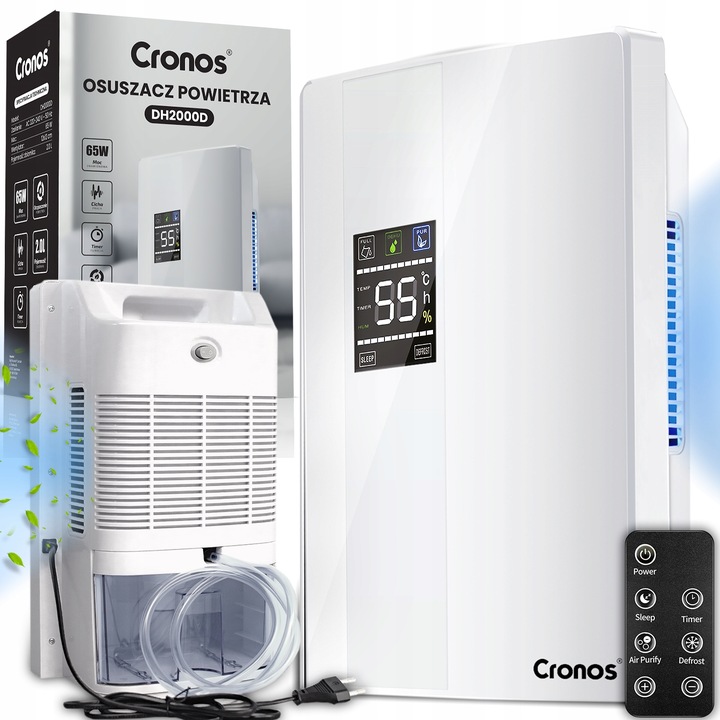OSUSZACZ POWIETRZA OCZYSZCZACZ POCHŁANIACZ WILGOCI 2L 65W + PILOT TIMER