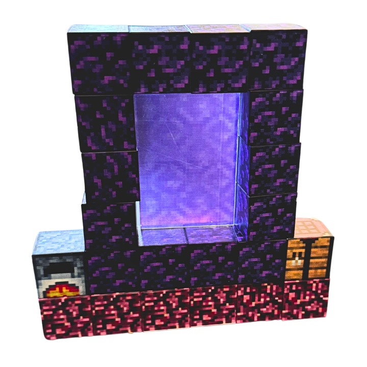 Klocki Magnetyczne Zestaw Klocków Edukacyjnych Na Magnes 32 SZT. + LUDZIK