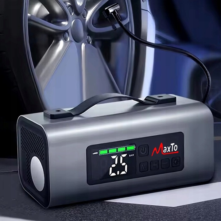 Jump Starter Booster Kompresor Samochodowy Dmuchawa Powerbank