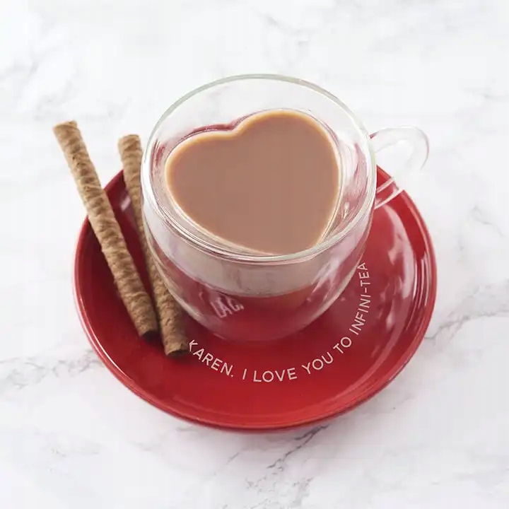 SZKLANKI FILIŻANKI TERMICZNE KUBKI DO HERBATY KAWY GRZAŃCA SERCA 250 ml