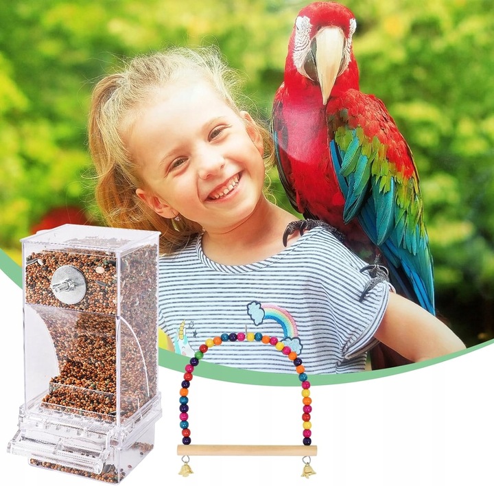 AUTOMATYCZNY DOZOWNIK KARMNIK DLA PTAKÓW PAPUG NIMFY KANARKI