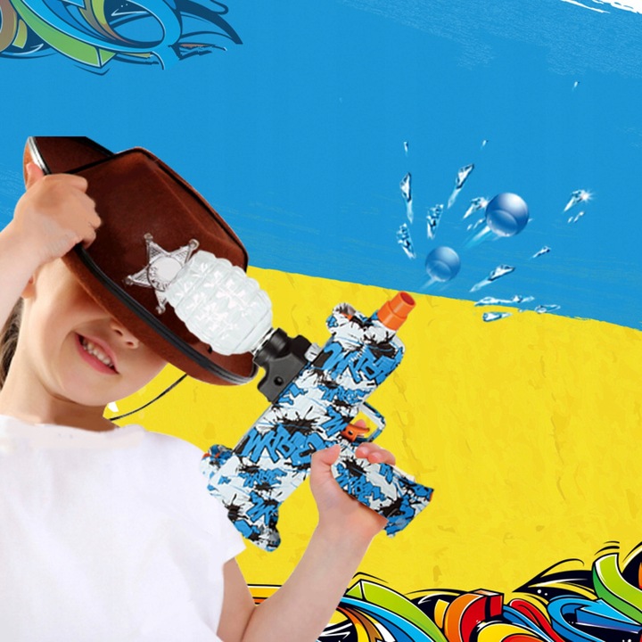 Pistolet Karabin Na Żelowe Kulki DUŻY Zestaw Automatyczny Broń Automat