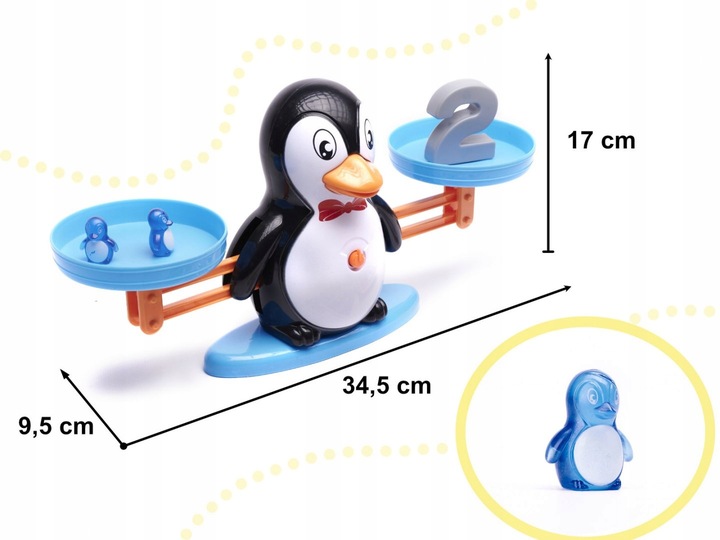 Waga szalkowa edukacyjna nauka liczenia pingwin du