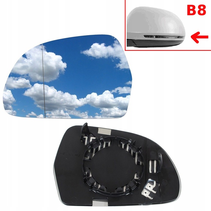 Wkład Lusterka Szkło Lewy Grzany do Audi A3 8P A4 B8 A5 A6 A8