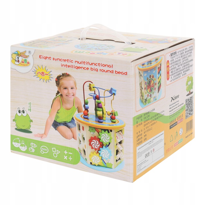 KOSTKA EDUKACYJNA DREWNIANY SORTER PRZEPLATANKA