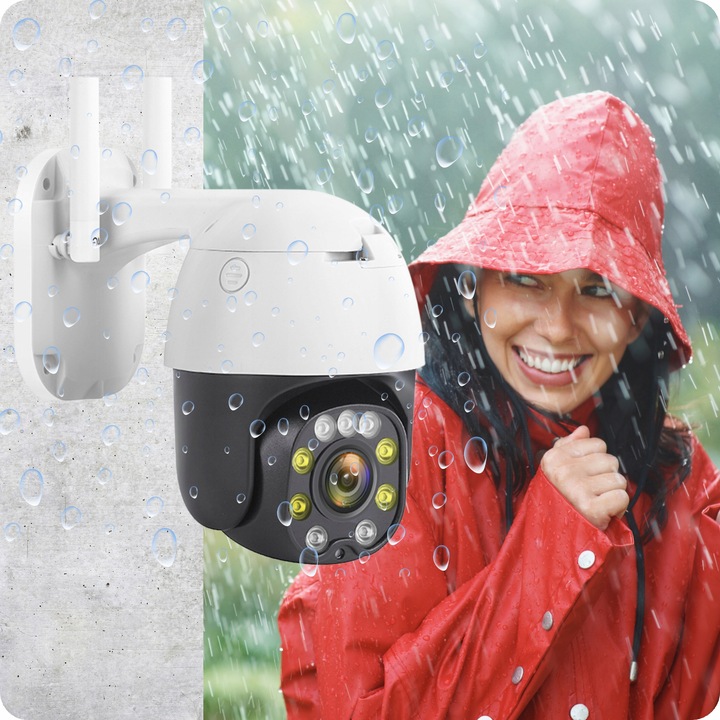 Kamera IP WiFi SMART Zewnętrzna Obrotowa ALARM 5MPX Detekcja Ruchu 4XZOOM