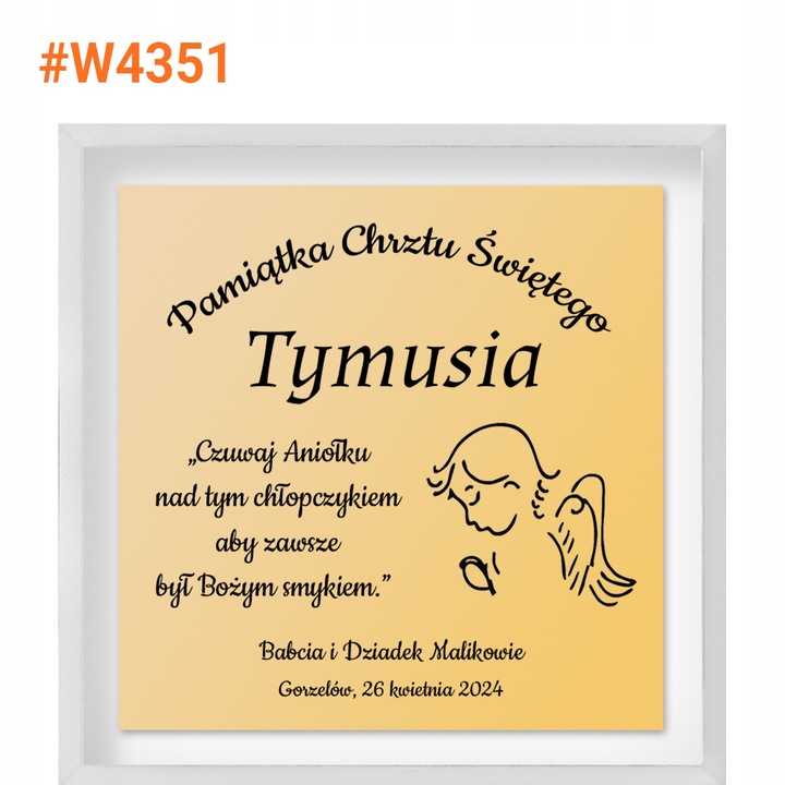 Złoty Krzyżyk z Łańcuszkiem na Chrzest dla Chłopca 585 Pamiątka Chrztu