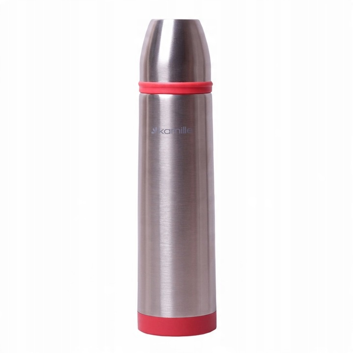 KUBEK TERMICZNY TERMOS STALOWY 100% SCZELNY pojemny bidon KAMILLE 1l