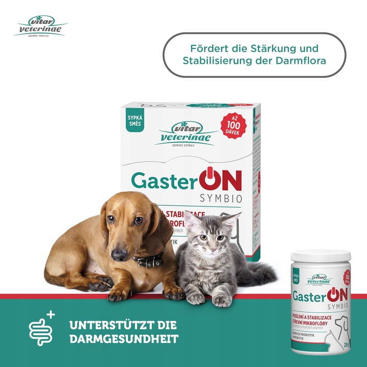 VITAR Veterinae GasterON SYMBIO - probiotyki i prebiotyki - aż 100 dawek