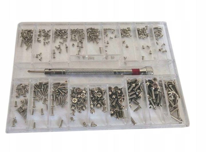 ZESTAW ŚRUB STOŻEK M1,2 M1,4 M2 360-SZTUK