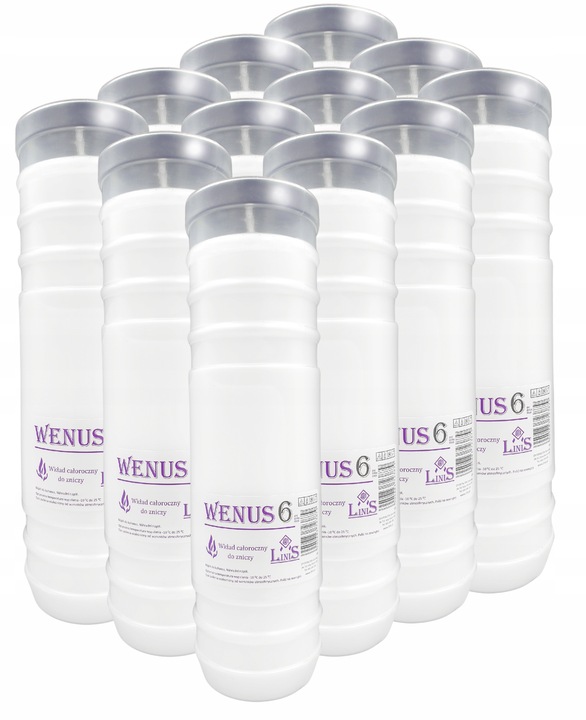 Rewelacyjne wkłady do zniczy Parafinowe Wenus 6 Linis 6 dni