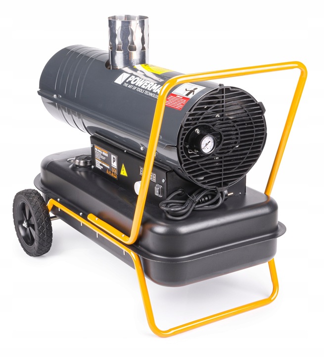 NAGRZEWNICA OLEJOWA SPALINOWA 30KW TERMOSTAT PIEC DMUCHAWA FARELKA ON LCD