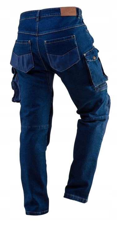 SPODNIE ROBOCZE DENIM BAWEŁNA/ELASTAN WZMACNIANE ROZMIAR L NEO TOOLS 81-228