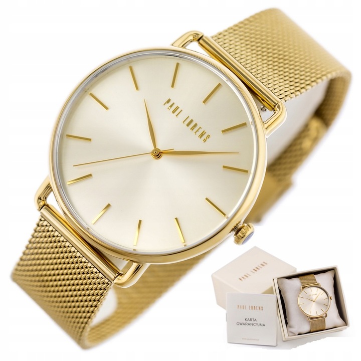 ZEGAREK DAMSKI PAUL LORENS RONDA złoty klasyczny +BOX +GRAWER