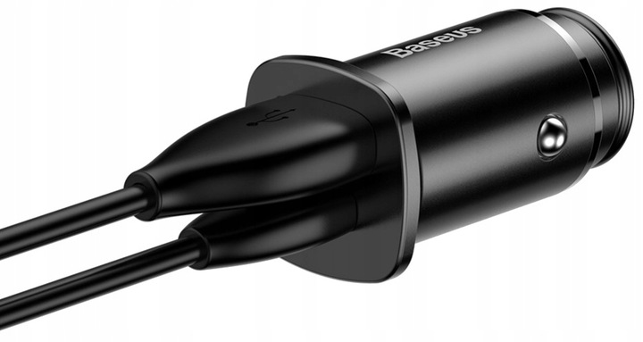 BASEUS ZASILACZ ŁADOWARKA SAMOCHODOWA 1X USB-A USB-C PD 3.0 QC 4.0 5A 30W