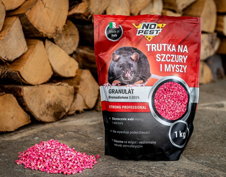 TRUTKA GRANULAT NA GRYZONIE 1KG + STACJA DERATYZACYJNA X3 BROMADIOLONE