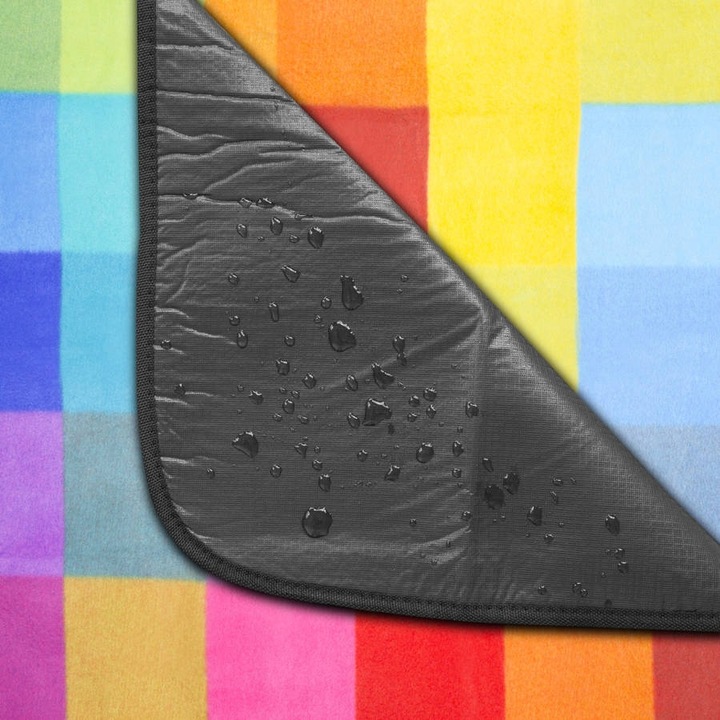 Koc Piknikowy Plażowy Mata Z Izolacją Turystyczny Na Biwak 130x150cm SPOKEY